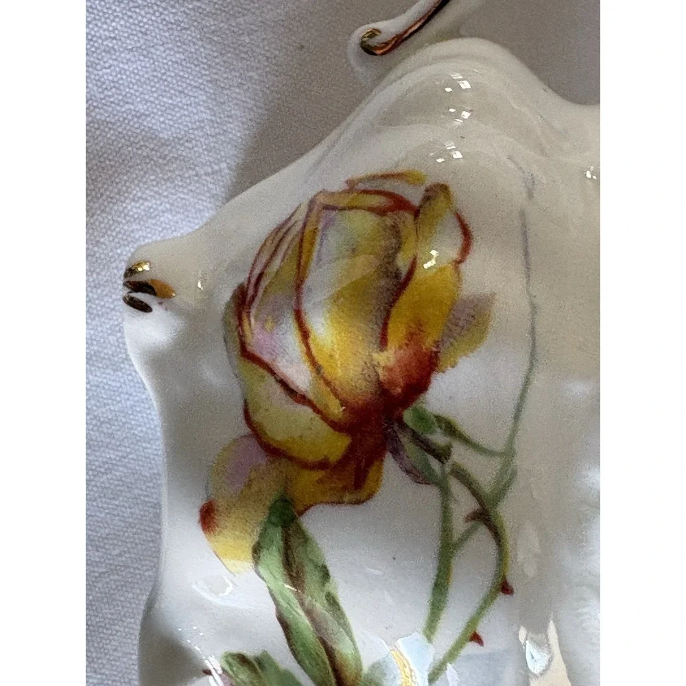 Hammersley Morgans Yellow Rose Sugar Creamer Bone China England Gold‎ Trim VTG